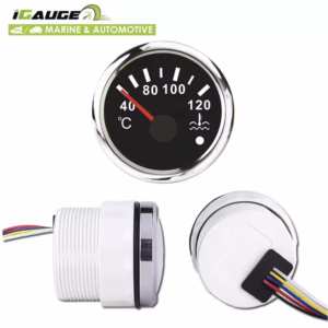 Jauge marine blanche de la température de l'eau de jauge de LED de visage noir de 52mm Canbus J1939 - Product Image 4