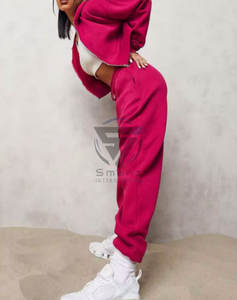 ชุดวอร์มปักลายตามสั่งจากโรงงาน เสื้อฮู้ดผ้าฟลีซและกางเกงจ็อกเกอร์ ชุดเซ็ต 2 ชิ้น ไซส์ใหญ่พิเศษ ชุดสูทผู้หญิง - Product Image 5