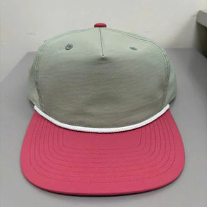 Gorras Snapback de Visera Plana, Personalizadas con Logotipo Bordado en Cuero, OEM, Lisas, de 5 Paneles, Ajustables, de Lona, para Pesca, Caza y Actividades al Aire Libre - Product Image 2