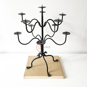 เชิงเทียนตั้งโต๊ะขนาดใหญ่ทำจากโลหะสีดำสำหรับตกแต่งในงานแต่งงานงานอีเวนต์ - Product Image 6