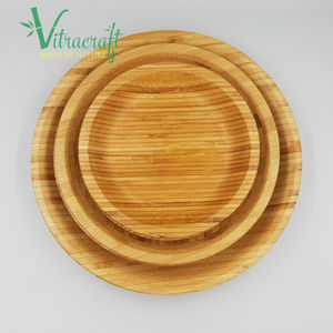 Plato de bambú para servir la mesa de comedor, plato de bambú hecho a mano vietnamita, plato de ensalada, plato de fruta, plato de comida, tamaño d15h2.5 cm - Product Image 6