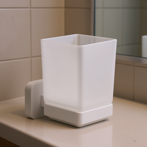 Tonga White TO10 02 <b>Wall</b>-<b>Mounted</b> <b>Toothbrush</b> <b>Holder</b> 6.4x9.7x10.5cm Bath & Toilet Supplies - Product Image 3