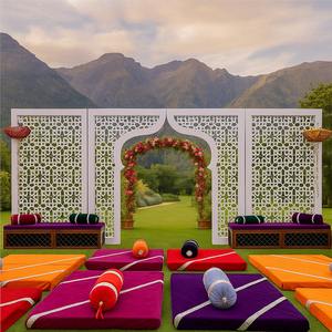 Trending Mughal-Inspired Grand <b>Wedding</b> Stage Decor Self-Standing Decorative <b>Wedding</b> <b>Frames</b> Modern White Gloss <b>Wedding</b> Stage UK - Product Image 5