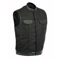 Vêtement de mode 2025 – Gilet d'hiver réversible en toile et cuir de haute qualité, respirant, design personnalisé, vêtement d'extérieur