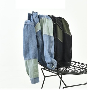 Veste en jean solide personnalisée à la mode pour hommes, veste en jean élégant avec patchs personnalisés, veste en jean denim à blocs de couleurs pour hommes, tailles personnalisées - Product Image 5