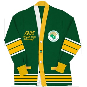 Cárdigans de Chenilla Modernos y Personalizados, Suéteres Cómodos con Botones, Ropa Casual para Universidades, Hermandades y Fraternidades, para Primavera, con Apliques - Product Image 1