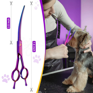 Ciseaux de toilettage pour animaux de compagnie à poignée ergonomique pour chats et chiens Poignée confortable Netteté longue durée pour le toilettage - Product Image 4