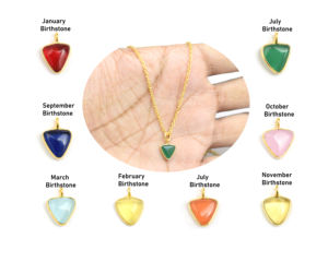 Multi gema en forma de trillón, chapado en oro, joyería de un solo bucle, colgante, Conector de bisel de enlace - Product Image 1