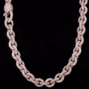 925 Sterling Silver Cuban Link Chain VVS Moissanite Diamond <b>Necklace</b> Iced Out Hip Hop Jewelry for Men Women - Product Image 3