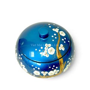 Tarro de laca hecho a mano, contenedor decorativo para almacenamiento en el hogar, mesa, cocina, baño, uso diario - Product Image 3