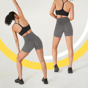 Shorts de yoga taille haute pour femmes Shorts d'entraînement en spandex imprimés personnalisés pour la course à pied Shorts de fitness flexibles confortables - Product Image 4