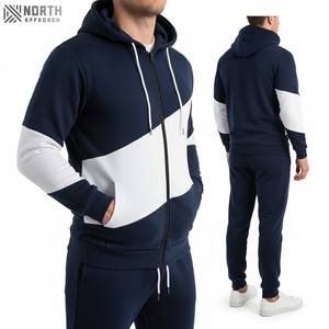 Haute qualité 500 Gsm poids lourd hiver couleur unie Sublimation 100% coton survêtement meilleure vente vêtements de sport survêtement pour hommes - Product Image 1