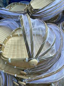 Wholesale Vietnamese Large Flat Round <b>Bamboo</b> Winnowing <b>Basket</b> Light Fabric Storage Organizer for Kitchen for Organization - Product Image 6