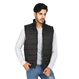 Wholesale High Quality OEM <b>Men</b> Puffer <b>Vest</b> Stand Collar Winter Warm Outwear Sleeveless Gilet Jackets For Adults Customized - Product Image 1