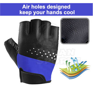 Gants de cyclisme demi-doigts sur mesure en gros, robustes, respirants, à séchage rapide, en cuir, pour toutes les saisons, chauds et de haute qualité - Product Image 2