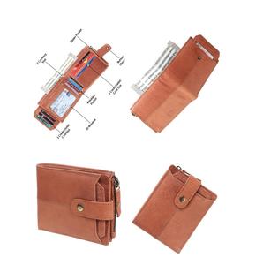 Top Pick Slim Cartera de cuero genuino Elegante cierre de cremallera de moda Calidad Premium Venta al por mayor Precio bajo Cartera inteligente - Product Image 2