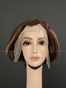 Pixie Cut Transparent Lace Styling <b>Wigs</b> Vietnamese Human Hair Extension Straight Density - Product Image 2