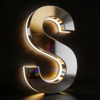 Letras de Canal LED de Lujo, Ecológicas, Impermeables IP65, Tamaño y Color Personalizables, Decoración para Exteriores/Interiores de Tiendas, Venta al Por Mayor