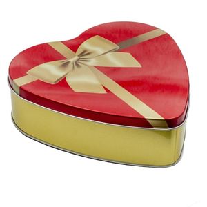 2.3L <b>Heart</b>-<b>Shaped</b> Jewelry <b>Box</b> with Gold Ribbon Metal Lid Elegant Storage Solution - Product Image 3
