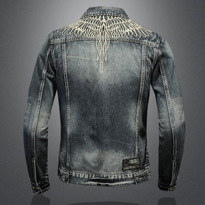 Veste à capuche en denim décontractée pour hommes veste de travail streetwear d'hiver veste épaisse manteau vente en gros et personnaliser - Product Image 4