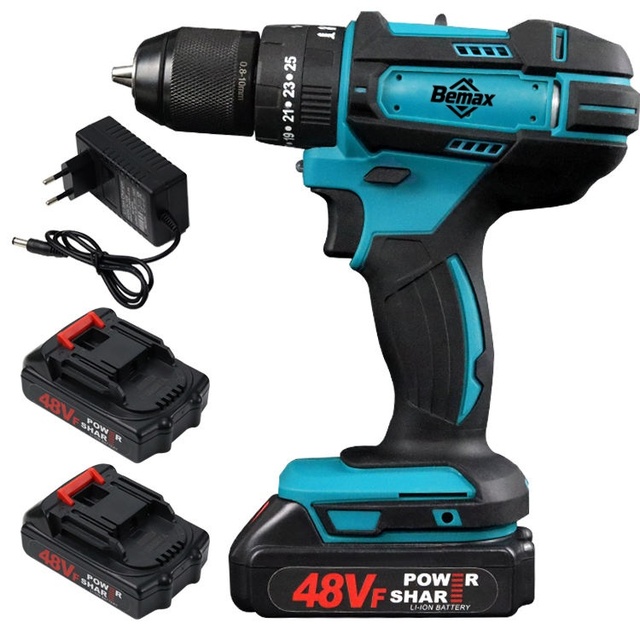 Factory Price 13mm Industrial Cordless Electric Drill Machine Tool Cordless Lithium Battery Power Screwdriver Tools Kit