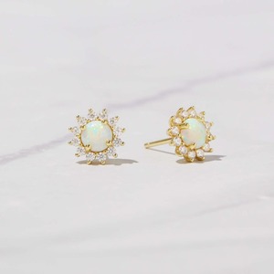 โอปอลอัญมณีแฮนด์เมดคุณภาพสูงของผู้หญิงต่างหูเงินสเตอริงแข็ง925แฟชั่นสำหรับผู้หญิงเครื่องประดับเงิน925แสตมป์ - Product Image 1