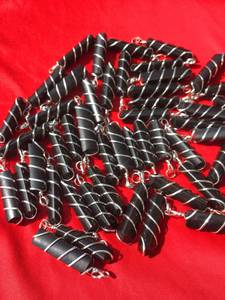 Vente en gros de tourmaline noire naturelle pendentif crayon en cristal modèle K9 cendrier en pierres précieuses enroulé de fil poli Feng Shui - Product Image 6