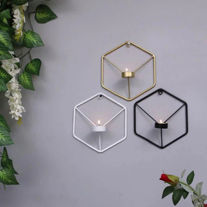 Bougeoir mural en métal en fer nouveau design pour la maison bougeoir pour la décoration de la maison en gros - Product Image 2