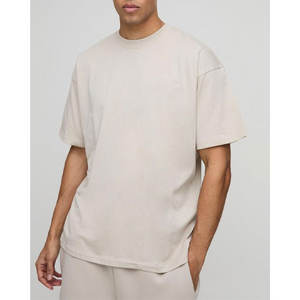 Camiseta de cuello redondo de algodón 100% de la mejor calidad para hombres, camisetas de diseño de gran tamaño informales antiarrugas transpirables hechas a medida - Product Image 4