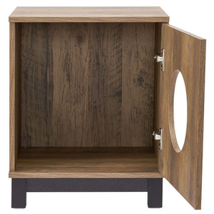 ตู้ข้างเตียงไม้มะม่วงแบบมินิมอลสมัยใหม่ ประตูเดียว ปิดอัตโนมัติ พร้อมฐานโลหะ สำหรับห้องนอน - Product Image 3