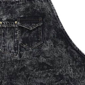 Delantal de peluquero de jeans azul personalizado de alta calidad, cintura de algodón de calidad, ropa de trabajo, correas de cuero de lona, pedido mínimo al por mayor - Product Image 5