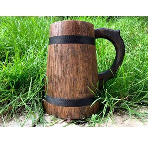 แก้วไม้เครื่องดื่มธรรมชาติทำด้วยมือสำหรับชากาแฟและเบียร์ - Product Image 2