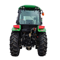 Tracteur agricole 4x4 de 70 CV, 80 CV, 90 CV, 100 CV avec chargeur frontal et pelle arrière, tracteur à roues diesel multifonctionnel pour l'agriculture