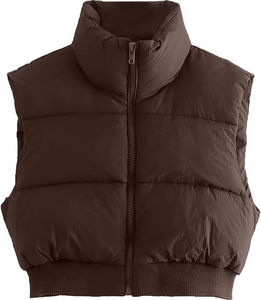 Chaqueta Acolchada de Diseñador de Lujo de Alta Calidad para Mujer, Abrigo de Invierno Elegante, Chaleco Acolchado Corto de Moda para Mujer, Transpirable con OEM - Product Image 1