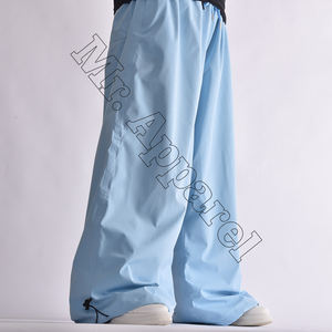 กางเกงแนวสตรีทฮิปฮอปผู้ชาย, กางเกงเอวยางยืดสีทึบกันน้ำกันลมบางๆกันหิมะกางเกงทรงหลวมสำหรับเล่นสกีสไตล์ฮิปสเตอร์ - Product Image 4