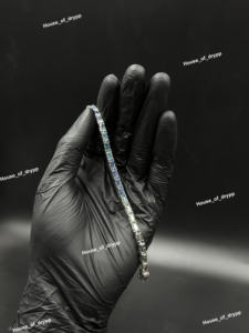 Pulsera de tenis de moissanita multicolor con diamantes, plata 925, estilo Iced Out, arcoíris, Tana Linking, joyería de lujo unisex para fiestas, estilo Hip Hop - Product Image 3