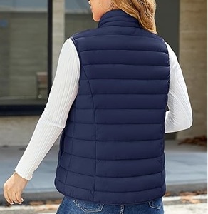 Nouvelle veste matelassée en toile sans manches unisexe d'hiver personnalisée OEM pour l'extérieur, imperméable, respirante, coupe-vent, logo frontal - Product Image 3