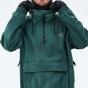 2025 Sudadera con capucha de esquí para hombre suelta de gran tamaño impermeable Quarterzip Long Line Sudadera con capucha de invierno con bolsillo con cremallera Sudadera con capucha de peso pesado OEM/ODM - Product Image 3