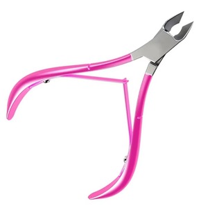 Professionnel multicolore titane cuticule Nail Art pinces incurvées pédicure manucure acier inoxydable ressort coupe-ongles pour - Product Image 6