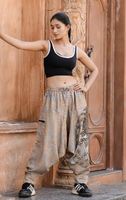 Pantalon Harem Léger Imprimé pour Femme 2025 – Taille Mi-Haute Élastique, Respirant et Séchage Rapide – Idéal Yoga, Danse et Fitness