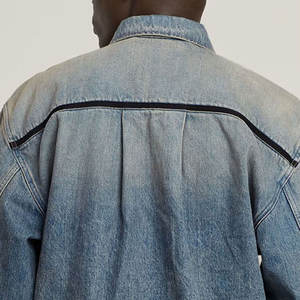 แจ็กเก็ตยีนส์สำหรับผู้ชายเสื้อแจ็กเก็ตเดนิมเข้ารูปแบบมืออาชีพ - Product Image 4