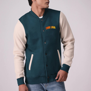 Chaqueta de béisbol de estilo universitario para hombres Prendas de abrigo universitarias con diseño limpio Ideal para estudiantes y atletas - Product Image 1