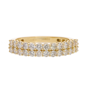 Anillo de Boda de Diamantes Naturales de Oro de 14K con Varias Hileras, Anillo de Eternidad Clásico y Elegante Chapado en Rodio para Novia - Product Image 1