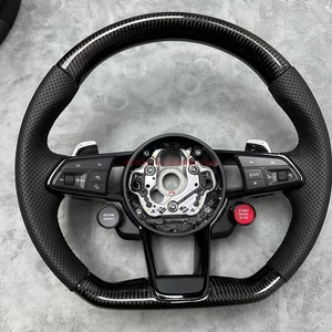 DOS สำหรับ <span class=keywords><strong>Audi</strong></span> TT R8 S3 S6 S5 S4 A4 S7 RS3 RS4 RS5 RS6 A6 C7 <span class=keywords><strong>RS</strong></span> <span class=keywords><strong>Q6</strong></span> A5 LED หนังนิ่มคาร์บอนไฟเบอร์อุปกรณ์เสริมสำหรับพวงมาลัย - Product Image 6