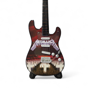 Guitarra en miniatura de madera al por mayor, decoración de guitarra en miniatura de madera hecha a mano, adorno rústico para amantes de la música para el hogar - Product Image 1