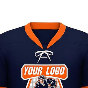 Maillot de hockey sur glace de haute qualité, nouvelle arrivée, couleur unie, design professionnel, 100% polyester, séchage rapide, respirant, service OEM - Product Image 3