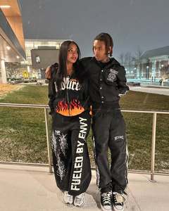 เสื้อมีฮู้ดผ้าฝ้าย100% หนาแบบมีซิปรูดซิปขึ้นเสื้อผ้ามีฮู้ดผลิตจากพลอยเทียมเสื้อผ้าเฟรนช์เทอร์รี่ขนาดใหญ่ - Product Image 5