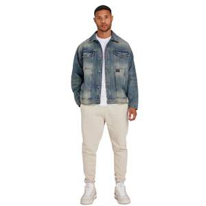 Pantalón de sudor con etiqueta de avena para hombre Ajuste relajado Algodón polar cepillado Ajuste suave Tobillo acanalado y cintura Ropa de invierno duradera - Product Image 4