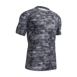 Respirable de talla grande para hombre Rash Guard estilo personalizable con logotipo impreso protege el cuerpo - Product Image 5