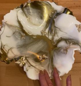 Ensaladera de resina epoxi de la mejor calidad, Frutero de resina de forma redonda decorativa, cuenco para servir de melamina de alta calidad, superventas - Product Image 2